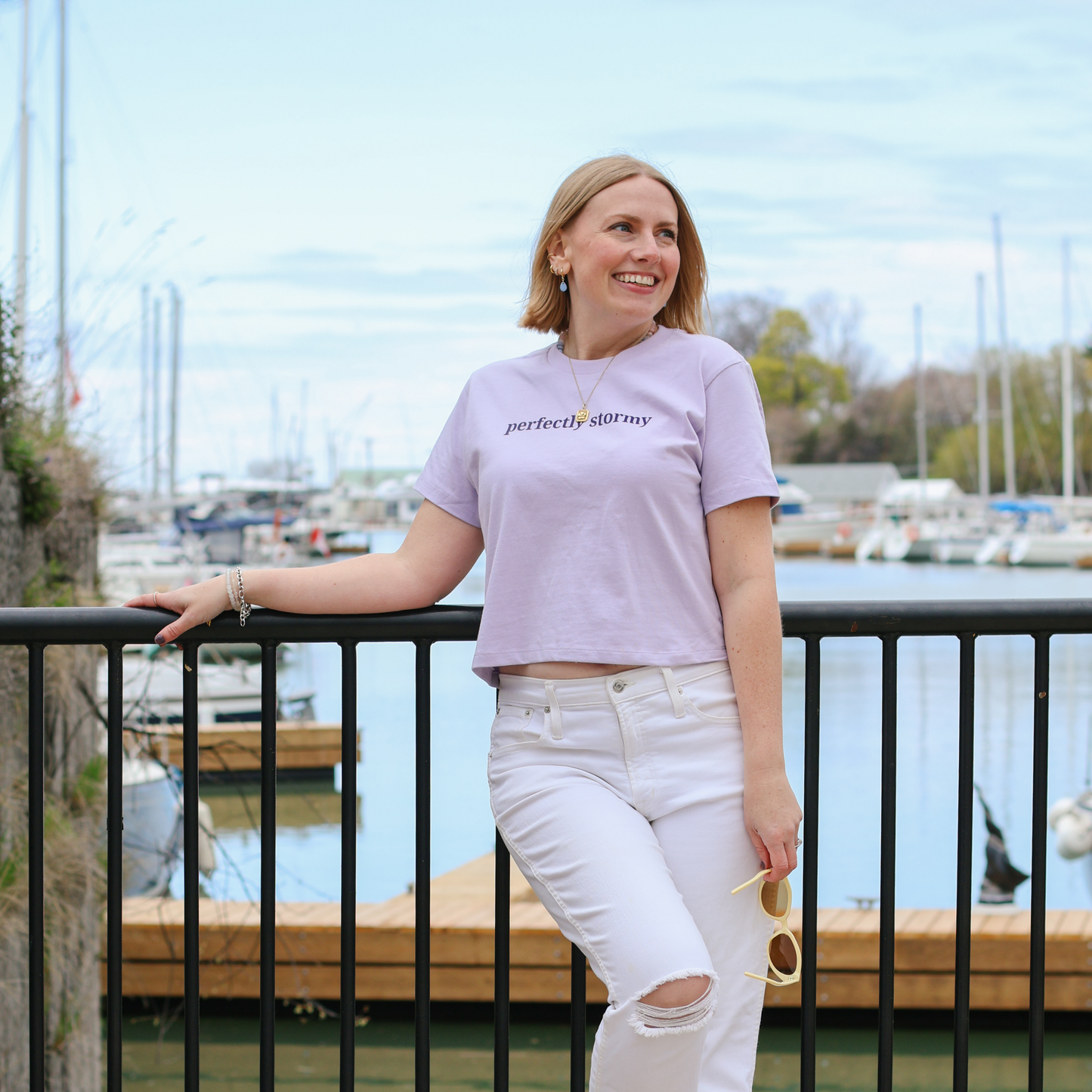 Perfectly Stormy Crop Tee