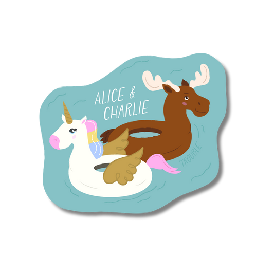 Charlie + Alice Sticker